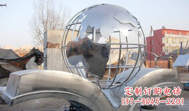 保定广场地球不锈钢雕塑