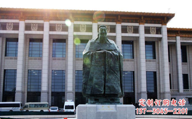 保定广场锻铜孔子像名人铜雕