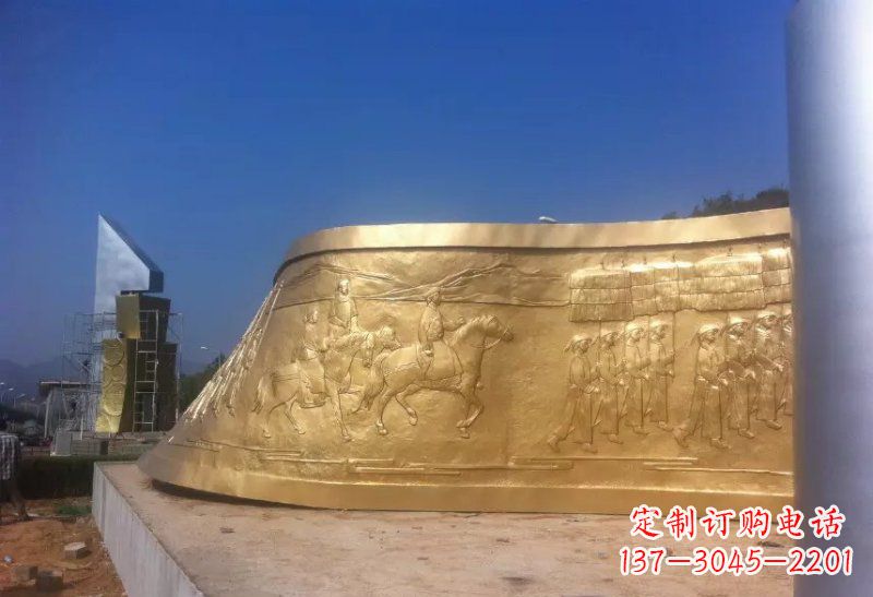 保定广场锻铜书卷雕塑