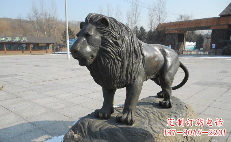 保定中领雕塑推出一款精美的华丽非洲狮铜雕，将…