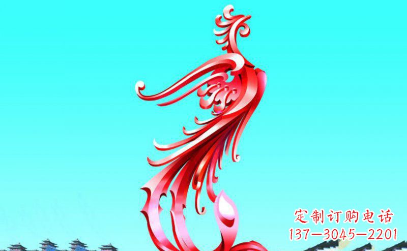 保定精美的凤凰不锈钢塑料雕塑