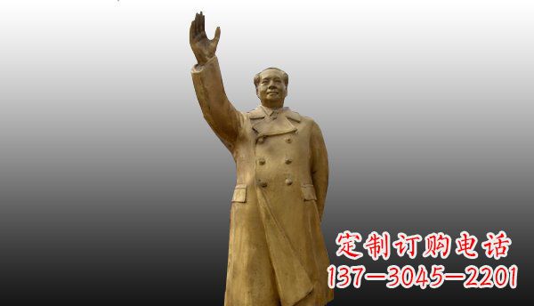 保定广场挥手毛主席伟人铜雕