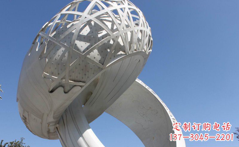 保定广场戒指不锈钢雕塑 (2)