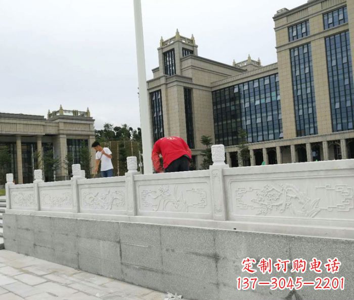 保定广场景观大理石栏板雕塑 (2)