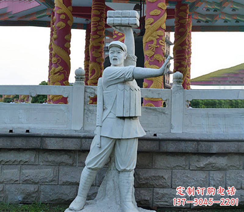 保定广场景观董存瑞石雕