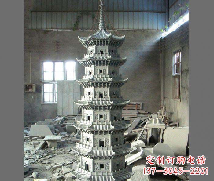 保定广场景观多层宝塔石雕