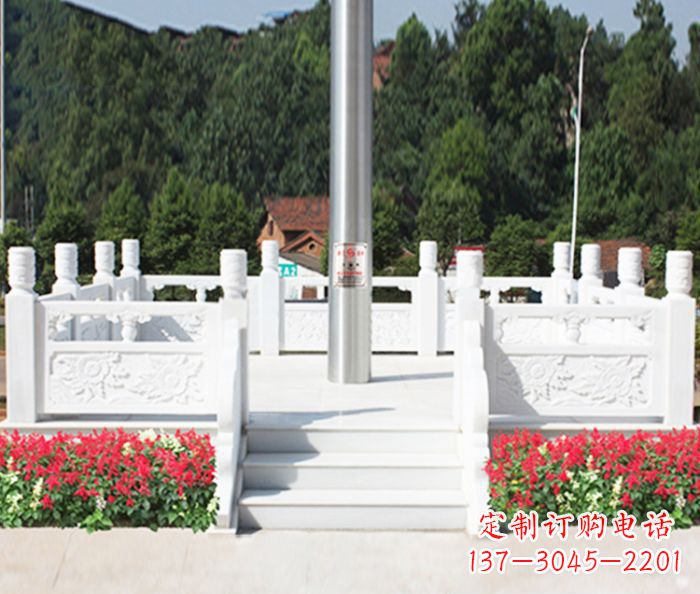 保定领汉白玉升旗台雕塑