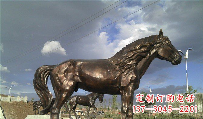 保定广场马动物铜雕 (2)