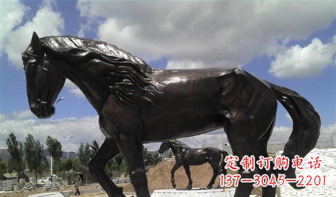 保定广场马动物铜雕 (3)