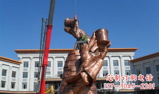 保定广场美女跳舞景观铜雕