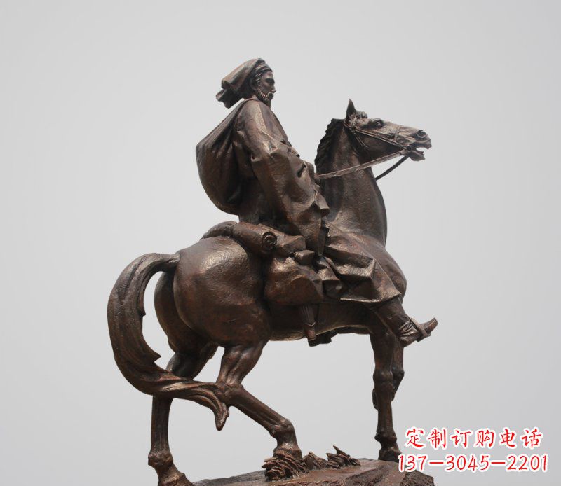 保定典雅欧式骑马人雕塑