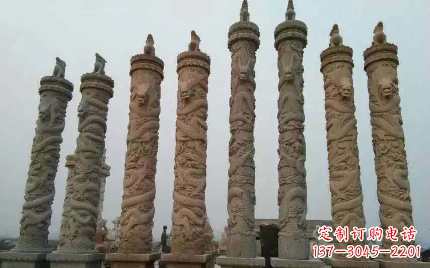 保定风格独特的盘龙石雕