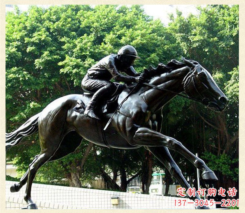 保定广场骑马景观铜雕