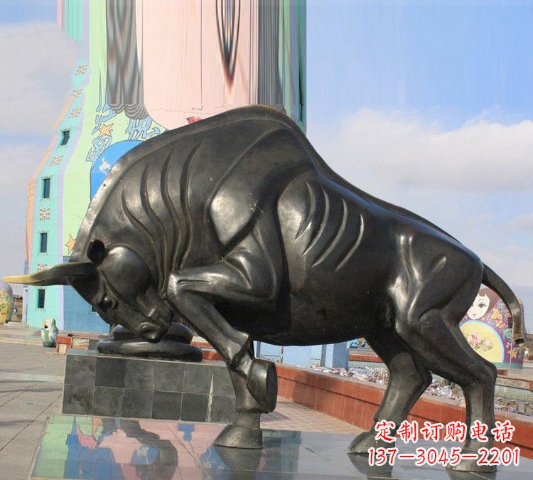 保定广场十二生肖牛铜雕
