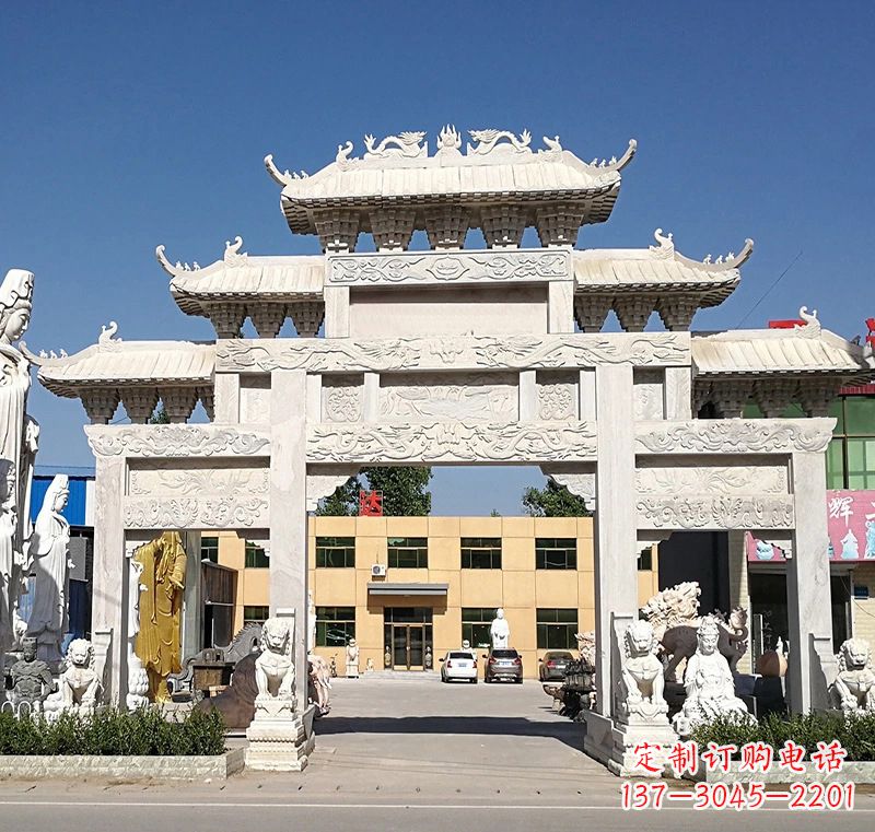 保定广场石雕牌坊:品质卓越的牌坊雕塑