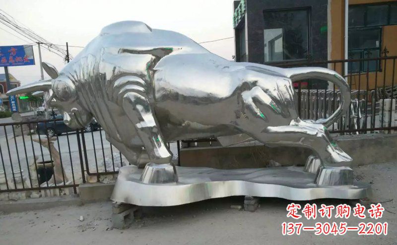 保定独特的拓荒牛不锈钢雕塑