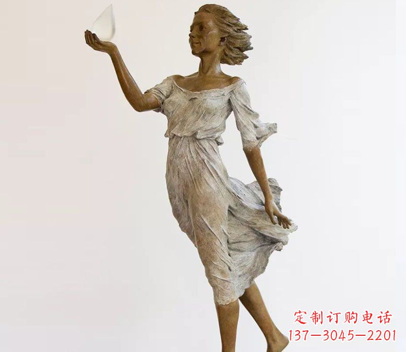 保定精美铜质西方美女雕塑