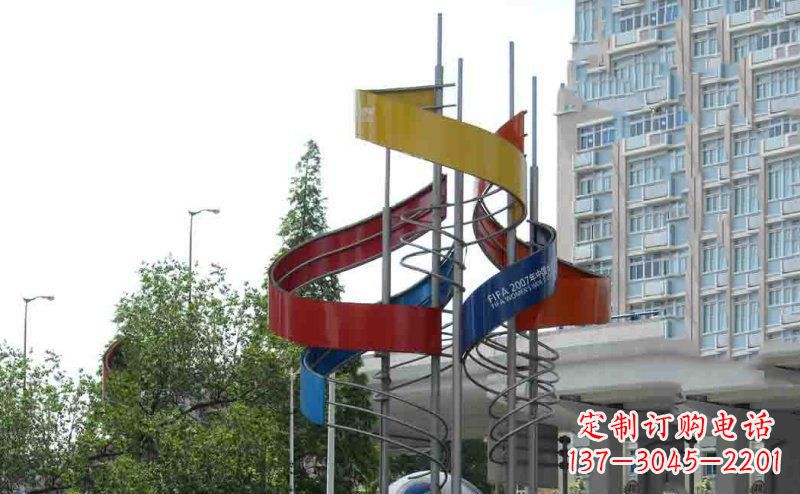 保定中领雕塑:不锈钢足球雕塑