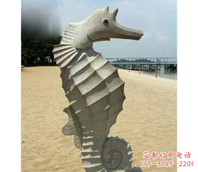 保定海边海马景观石雕