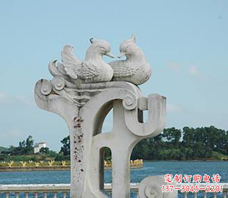 保定海边鸳鸯景观石雕