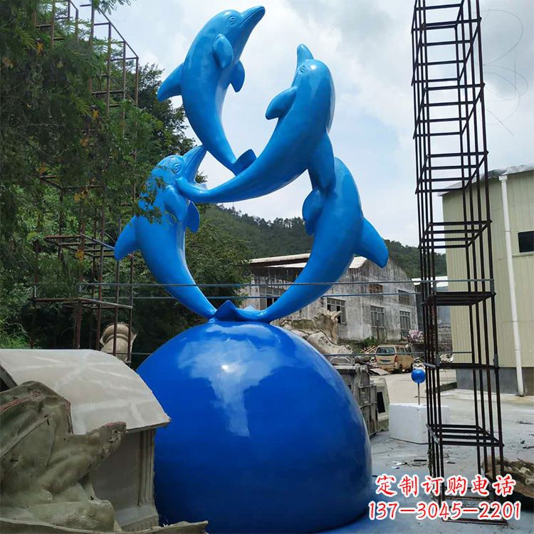 保定海豚玻璃钢景观雕塑