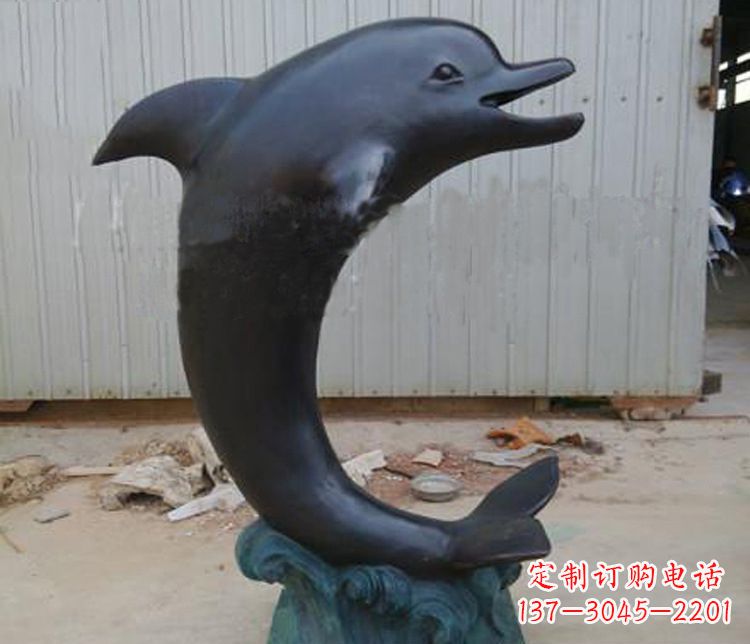保定海豚海洋动物喷泉铜雕塑