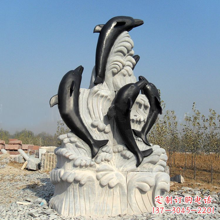 保定中领雕塑公司推出一款新的艺术品——海豚石…