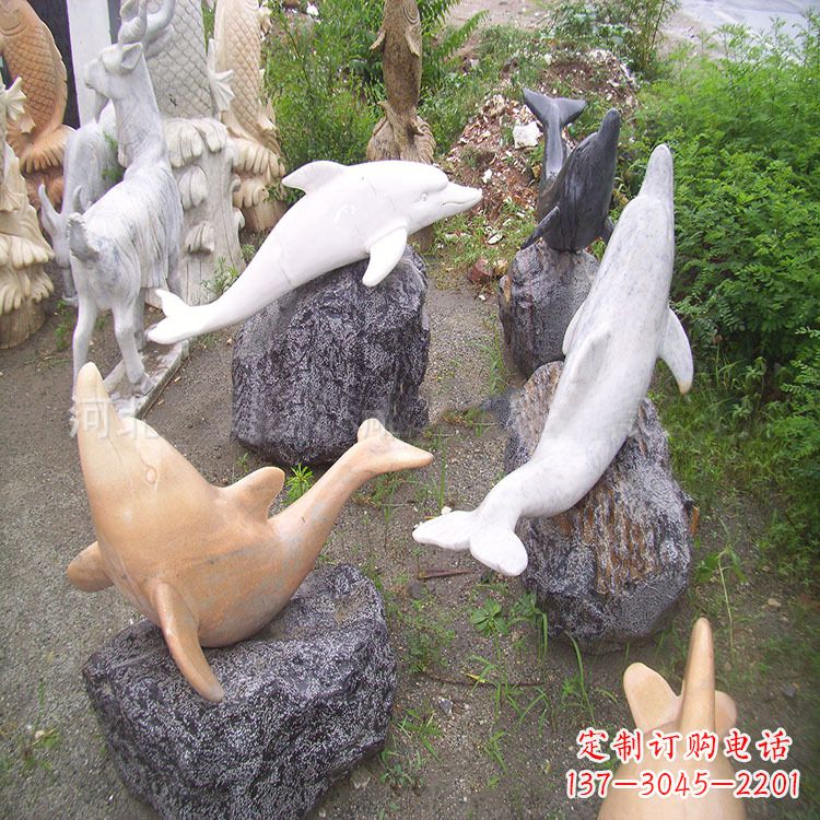 保定海豚石雕塑