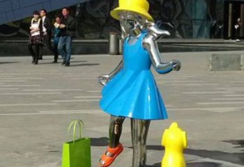 保定中领雕塑：极致的不锈钢小女孩雕塑