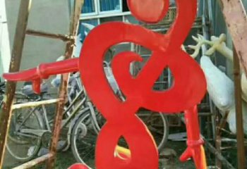保定中领雕塑-不锈钢音符抽象雕塑