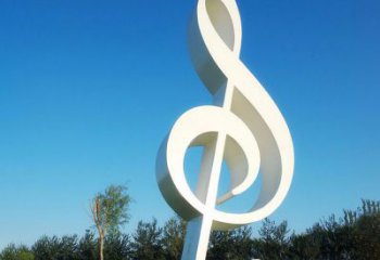保定不锈钢音符雕塑，把音乐之美立起来