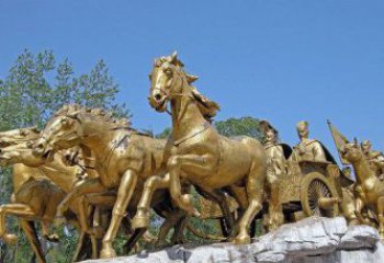 保定中领雕塑：精美古典马车铜雕