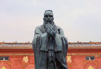保定广场青铜孔子像铜鼎