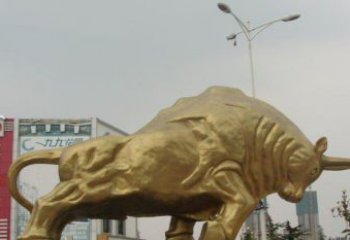 保定拓荒牛铜雕塑-充满历史气息的精美雕塑