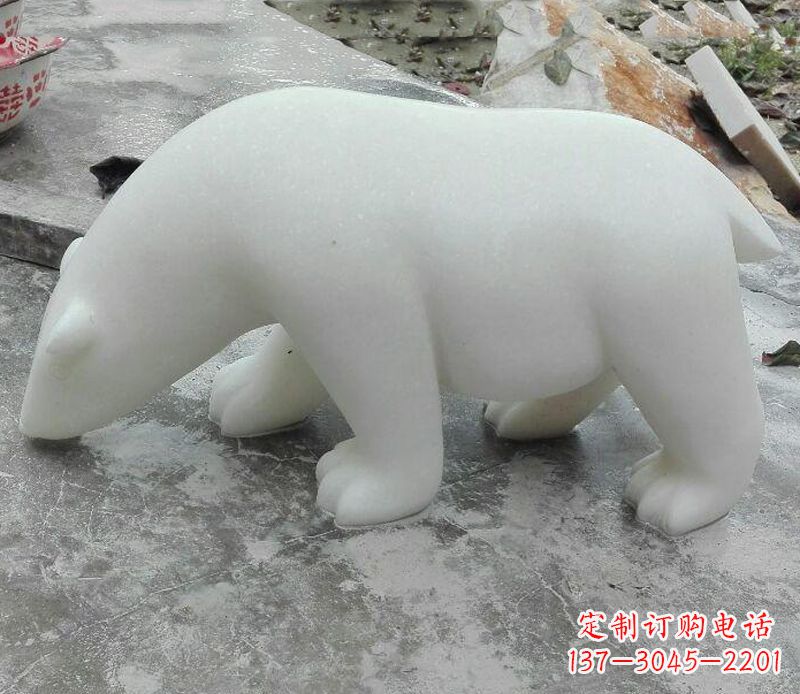 保定汉白玉动物雕塑·北极熊