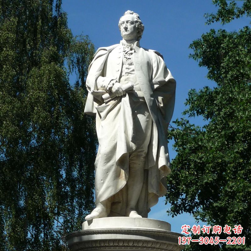 保定汉白玉歌德雕像