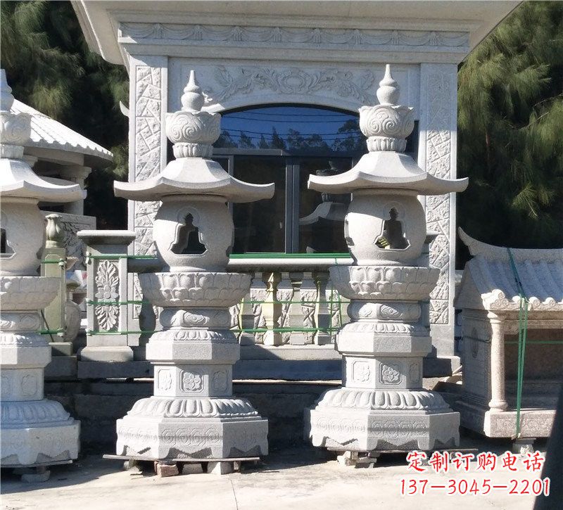 保定汉白玉公园石灯笼