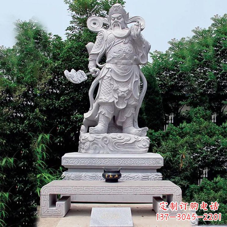 保定汉白玉关公雕塑,融入神秘历史色彩