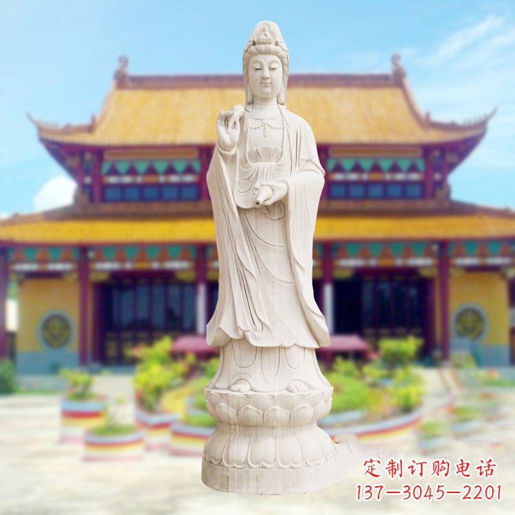 保定精美观音石雕,给你灵动的祝福