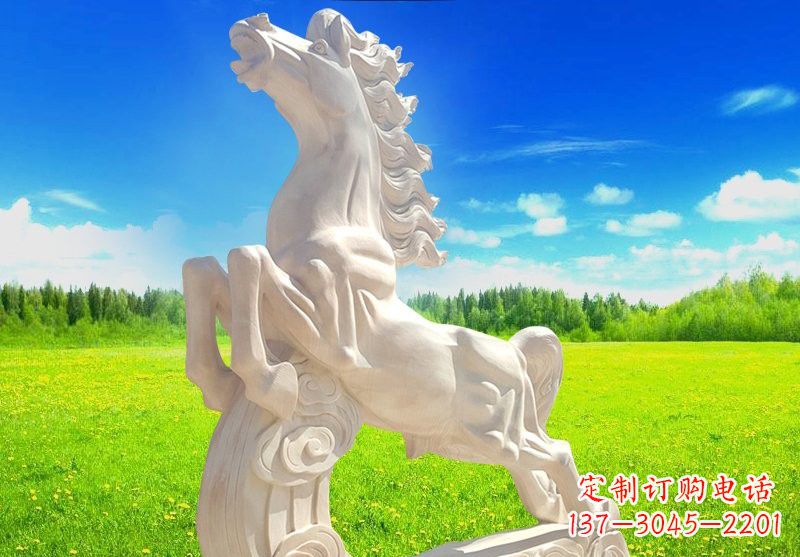 保定汉白玉广场奔马石雕