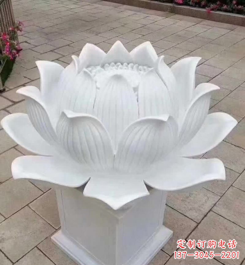 保定汉白玉荷花雕塑,把温暖带入家中
