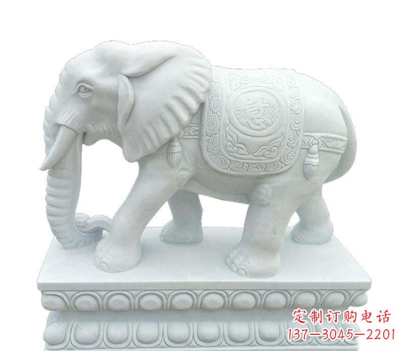 保定华丽之美,汉白玉大象雕塑
