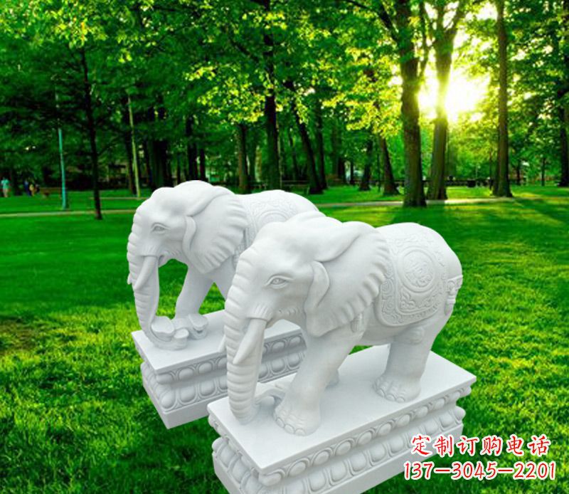 保定山水万古传统招财大象雕塑
