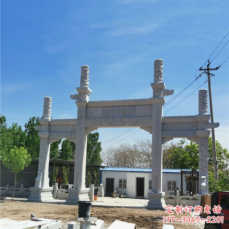 保定汉白玉景区石牌坊