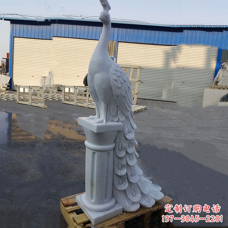 保定汉白玉孔雀雕塑,传承艺术精髓