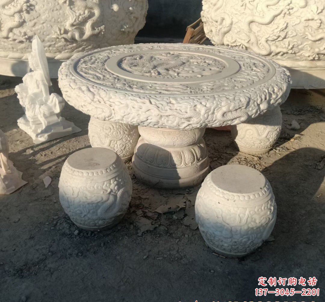 保定中领雕塑推出的汉白玉魔力龙雕塑,以汉白玉…