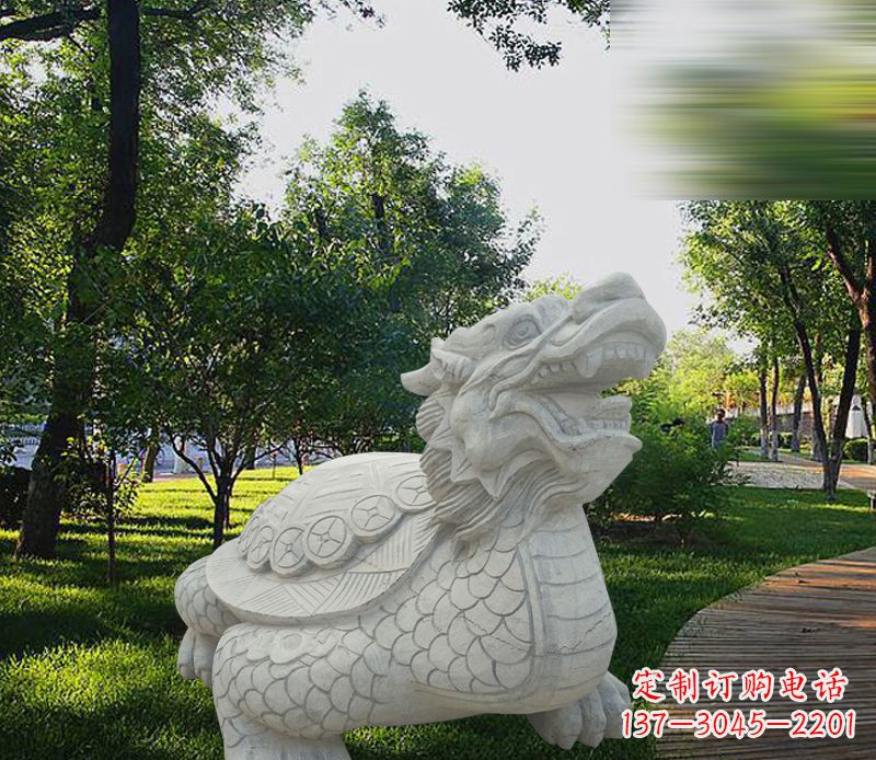 保定中领雕塑——汉白玉龙龟石雕