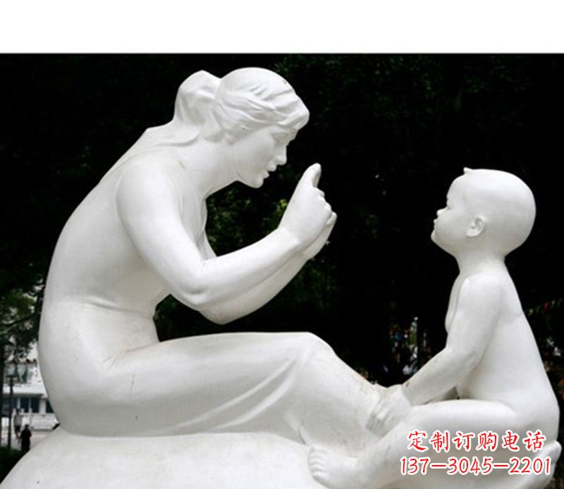保定中领雕塑,创造传统的母爱石雕