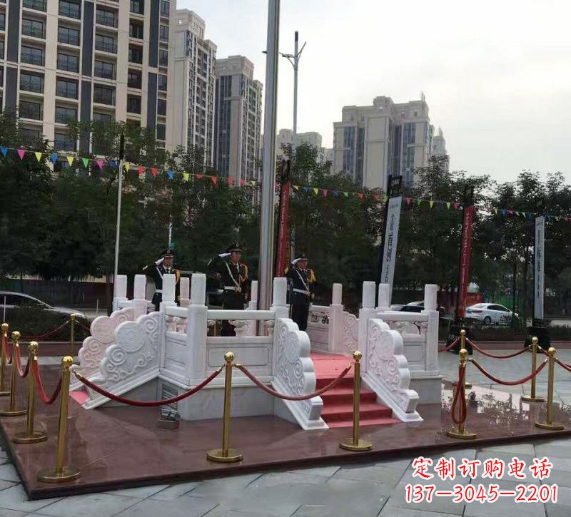 保定汉白玉企业升旗台国旗台