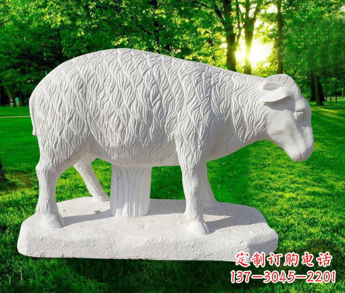保定高精度玉雕山羊石雕
